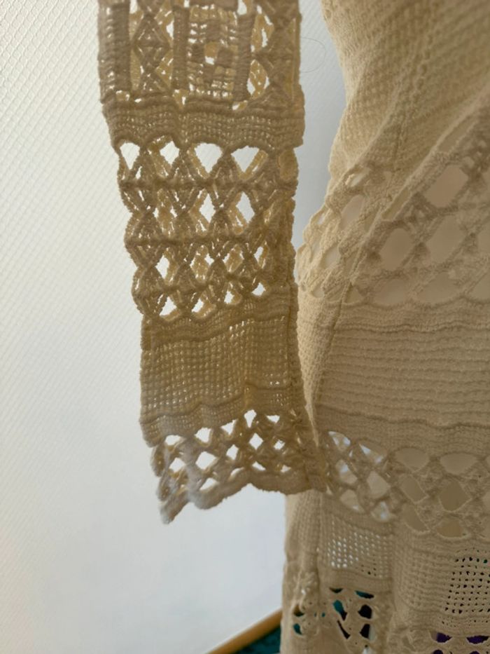 Robe de plage beige neuve en crochet taille M springfield - photo numéro 5