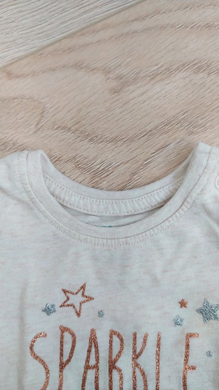 Ensemble gris beige fille 3 mois cœur étoile - photo numéro 6