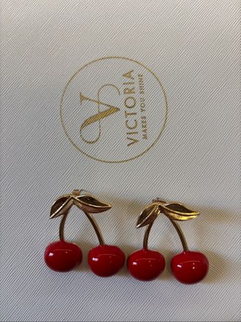 Boucles d’oreilles cerises