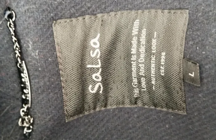 Magnifique veste chaude bleu marine en laine avec col fausse fourrure amovible Salsa taille 40 - photo numéro 6