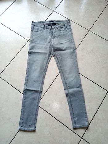 jean skinny taille haute gris kiabi 38