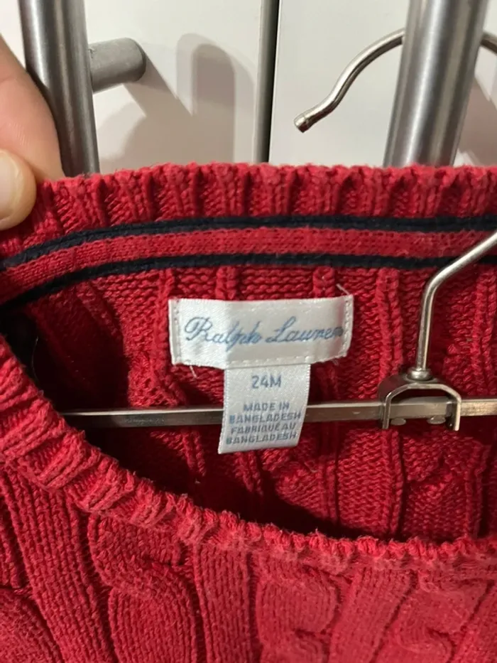 Pull Ralph Lauren rouge - photo numéro 2