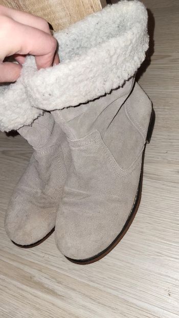 Bottines couleur beige / gris