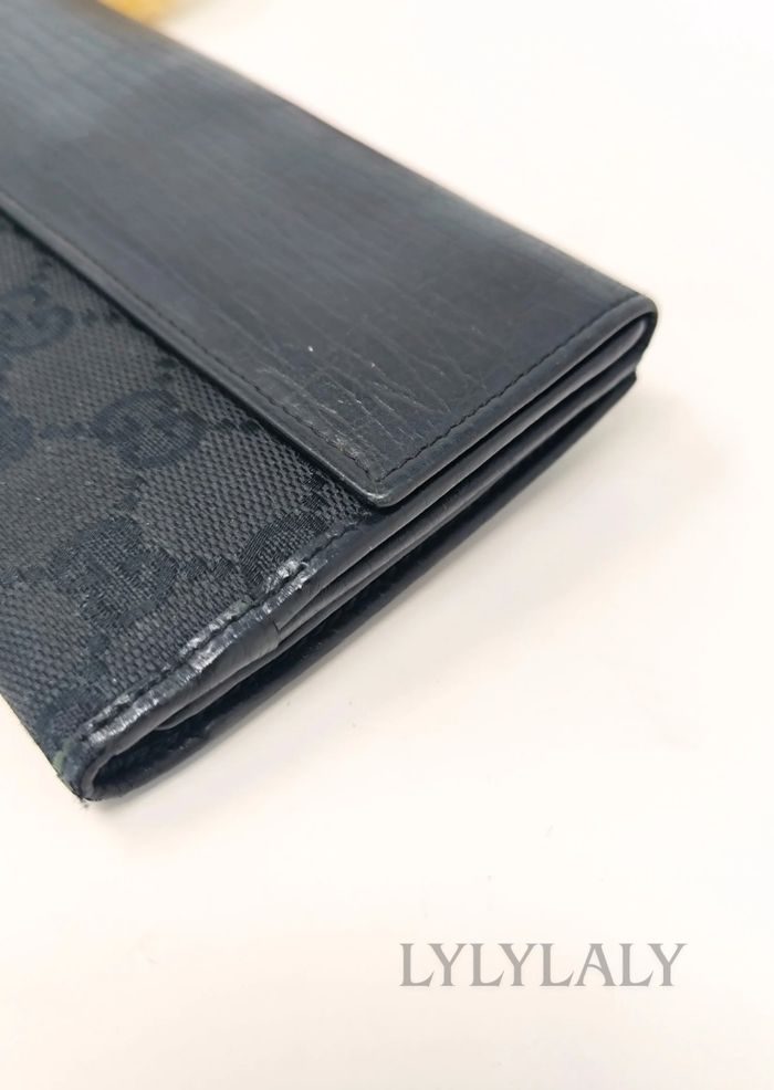 Portefeuille Gucci authentique GG monogram noir & cuir – Made in Italy - photo numéro 6
