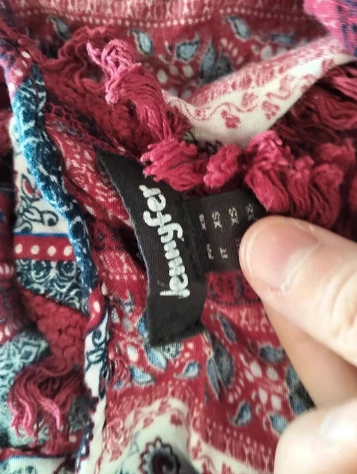 Top crop Jennyfer rouge et bleu XS - photo numéro 6