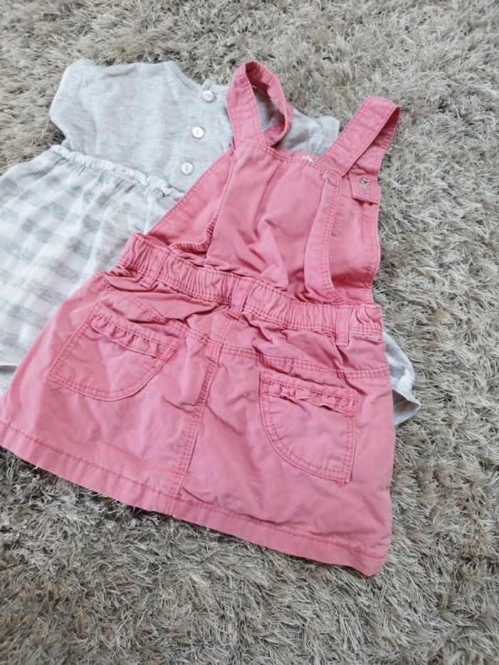 Lot de deux robes bébé fille taille 6 mois été manches courtes - photo numéro 5