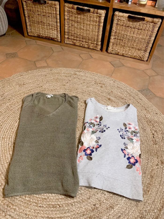 Lot de 2 pull-overs en maille | Taille L et XL - photo numéro 2