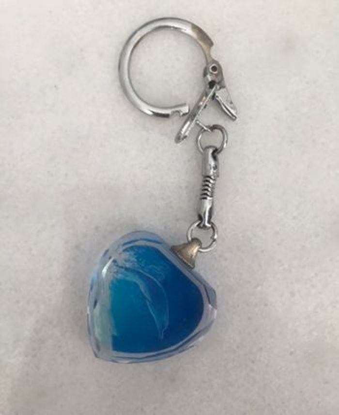 Porte clé dauphin coeur collection