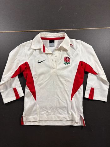 Maillot de rugby domicile blanc à manches courtes Vintage Y2K Nike 2002 Angleterre