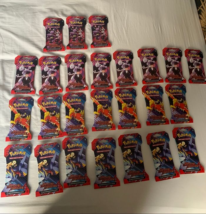 Lot 25 bilster  boosters ev10 rivalités destinées
