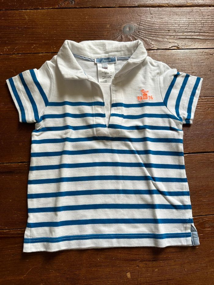 Marinière Jacadi manches courtes rayée bleue 12 mois