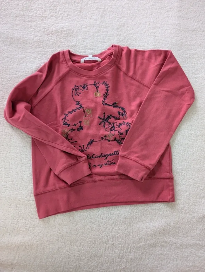 🌸 Sweat rose Lulu Castagnette – 8 ans - photo numéro 2