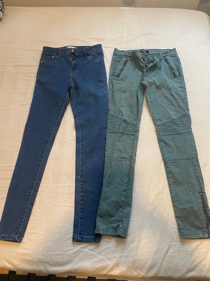 Lot de 2 pantalons jeans femme taille 36