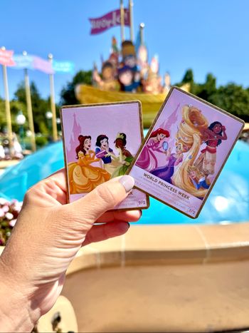 Cartes à collectionner Disneyland Paris princesse week-end 2025
