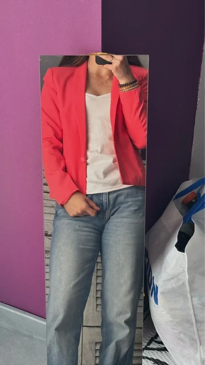 Blazer rose corail - photo numéro 6