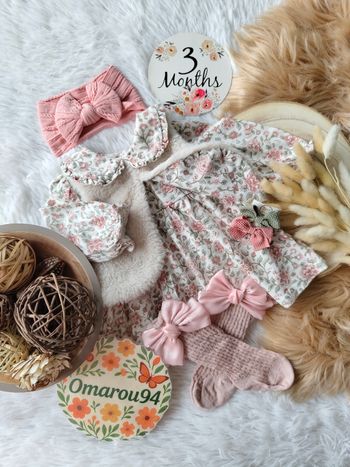 Ensemble complet 5 pièces C&A fille 3 mois 🎀