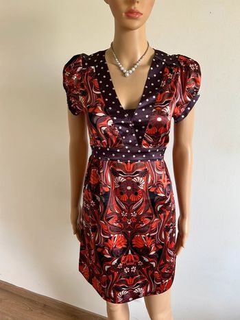 Robe satinée à manches courtes An’ge taille 36 TBE