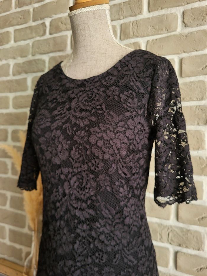 Jolie robe en dentelle florale noire Etam - Romantique chic - photo numéro 5