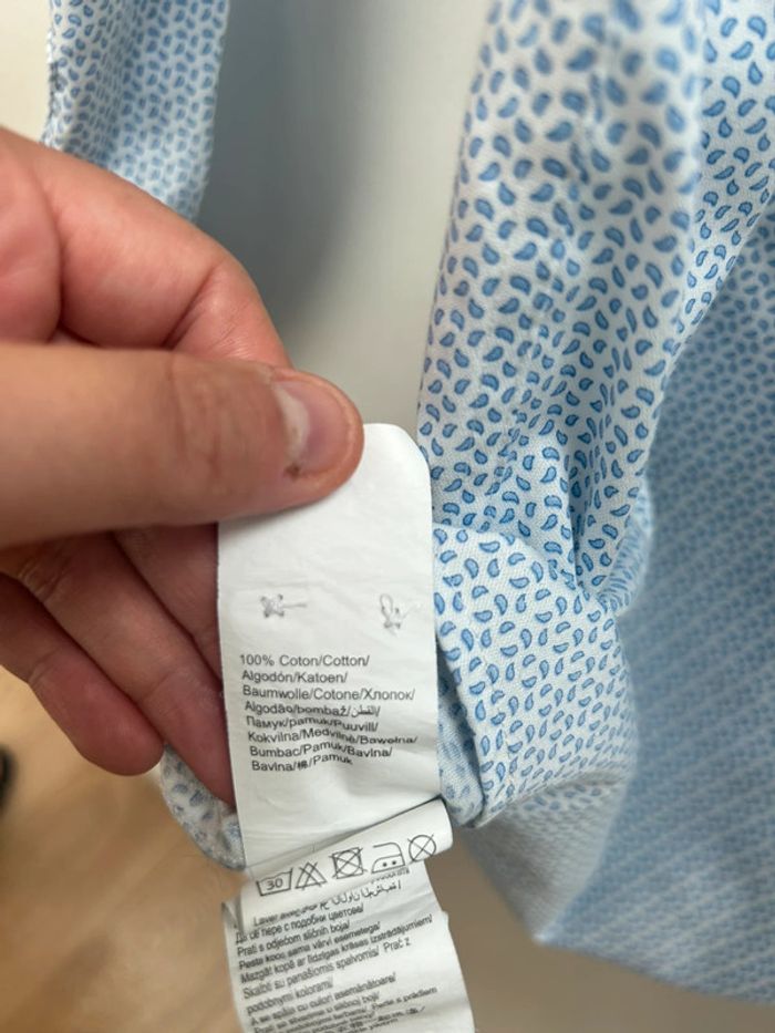 Chemise bleu manches longues en coton Jules - taille M - photo numéro 7
