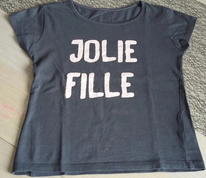 tee-shirt kiabi "jolie fille" 4 ans état neuf