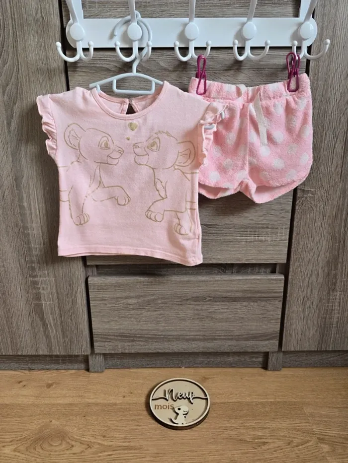 Vêtement Bébé Fille - Ensemble été Le roi Lion - Disney - 9 mois / 71 cm