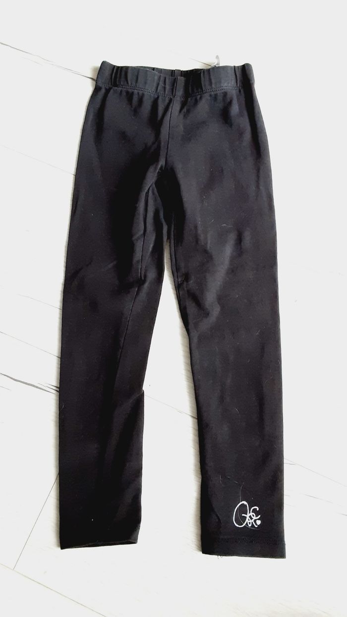 Vêtement fille pantalon legging noir Orchestra 5 ans