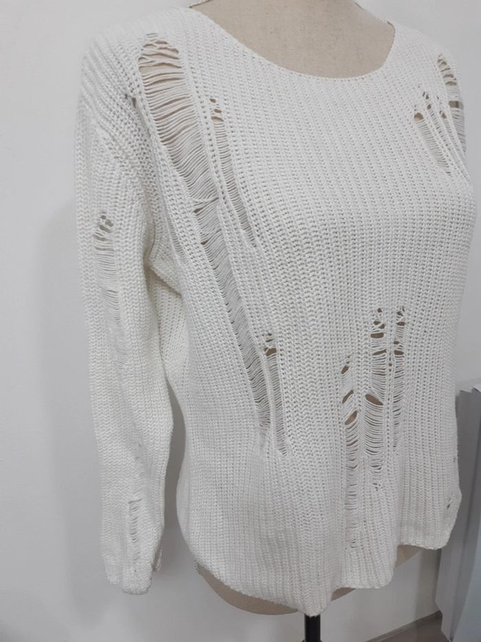 Pull blanc en maille Berenice T36 - photo numéro 2