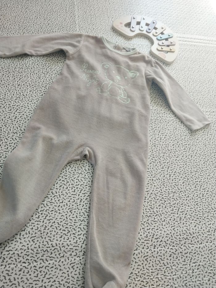 Pyjama velours bébé – In Extenso – 24/36 mois (98 cm) - photo numéro 2