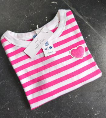 Top manches longues jacadi marinière taille 12 ans neuf avec étiquette 