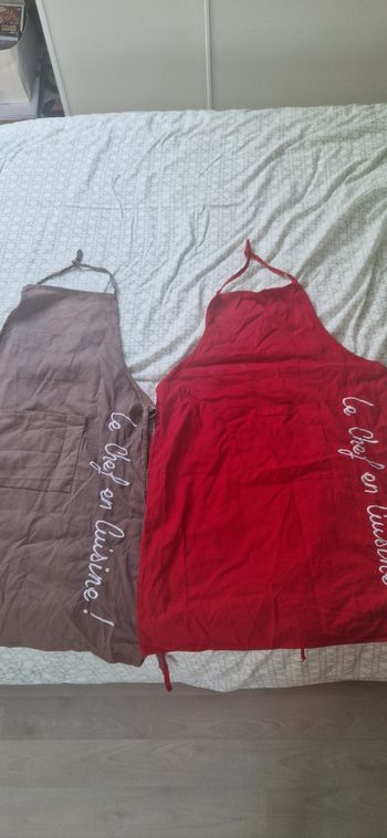 Lot de 2 tabliers de cuisine