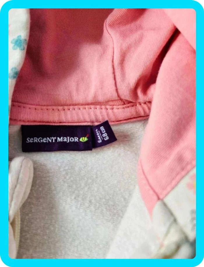 Magnifique sweat à zippe 6 mois sergent major - photo numéro 5