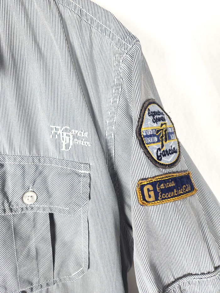 Chemise Garcia à Rayures Bleu Manches Courtes - Taille XL Regular Fit - photo numéro 3