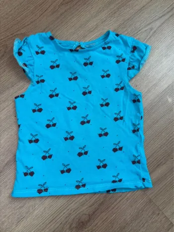 T-shirt turquoise cerise Kiabi