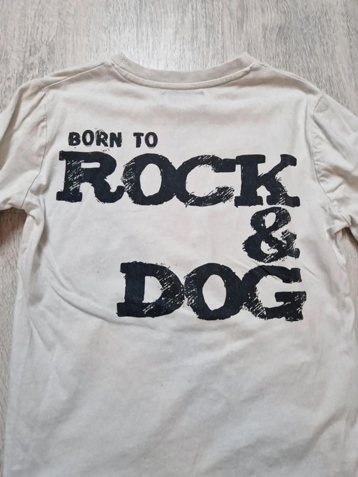 Tee-shirt manches longues Zara 8 ans chien et guitare - photo numéro 4