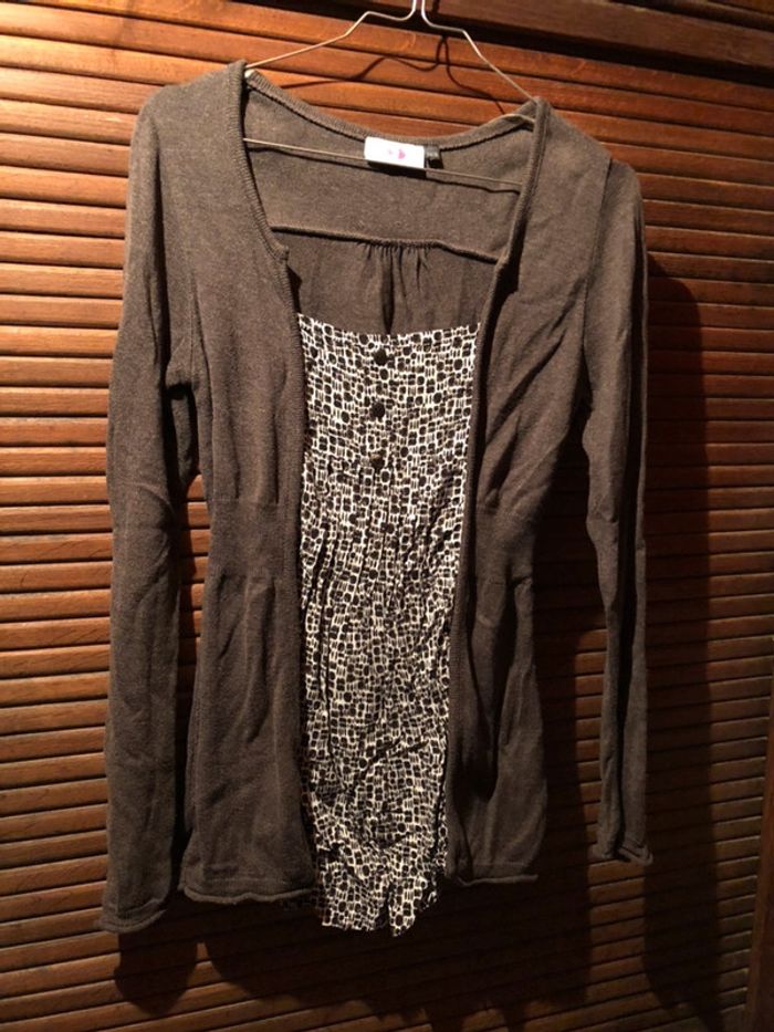 Pull léger marron