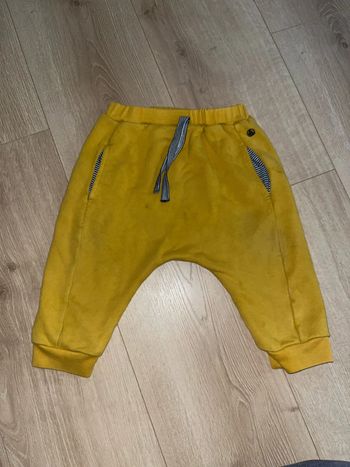 Pantalon style jogging petit bateau taille 12mois 74cm couleur moutarde