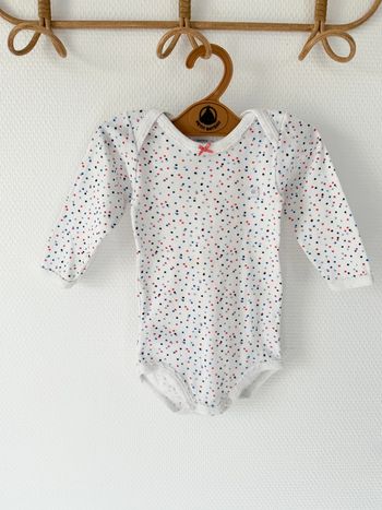 Body manches longues blanc à motifs Petit Bateau Taille 12 mois