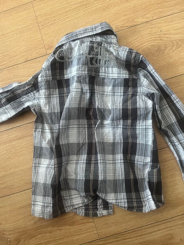 Chemise garçon manches longues à rayures 24 mois 100%coton - photo numéro 2