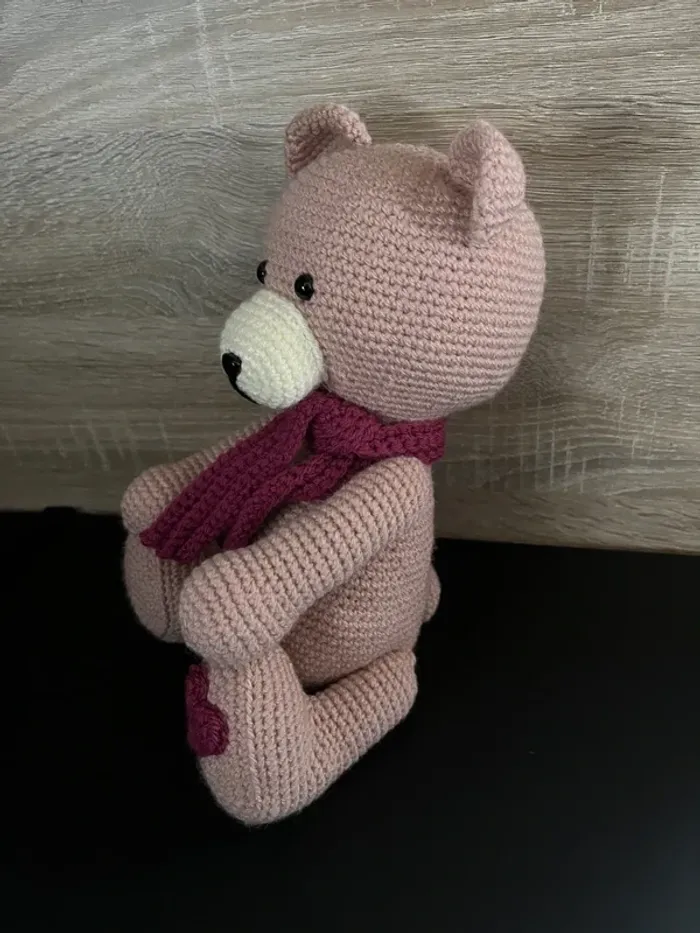 Adorable nounours, peluche au crochet – fait main avec amour - photo numéro 2