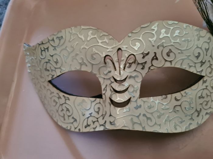 Masque vénitien. Loup. Blanc - photo numéro 2