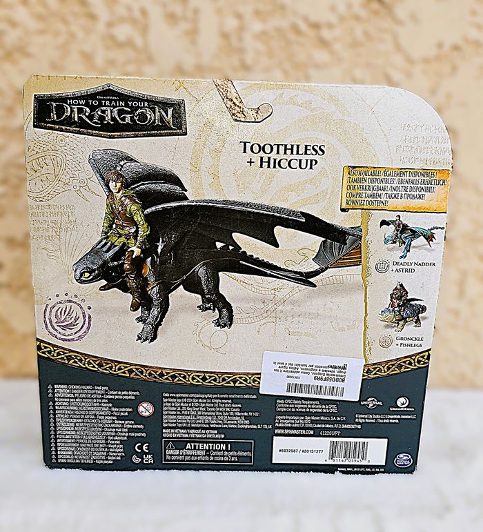 🐉 Dreamworks Dragons – Figurines articulées Dragon Krokmou + son dresseur Viking Harold - photo numéro 3