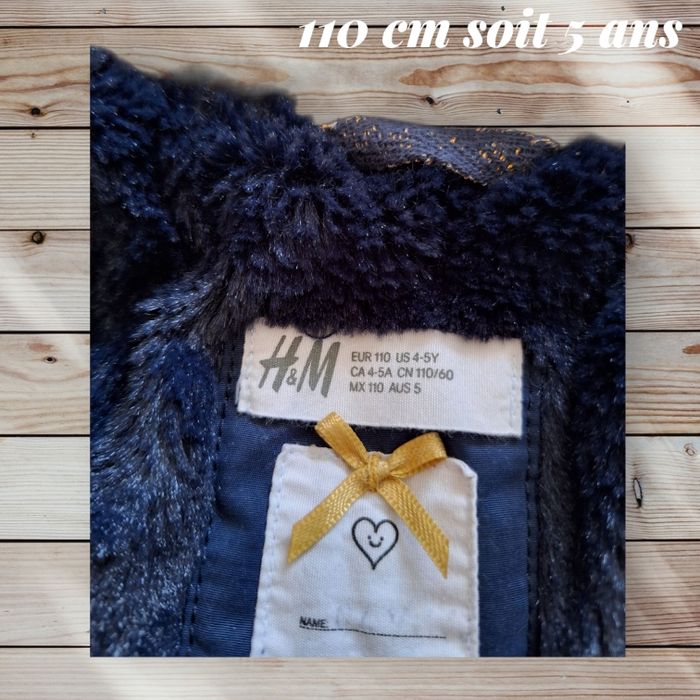 Parka chaude et stylée H&M 4-5 ans – 110 cm - photo numéro 4