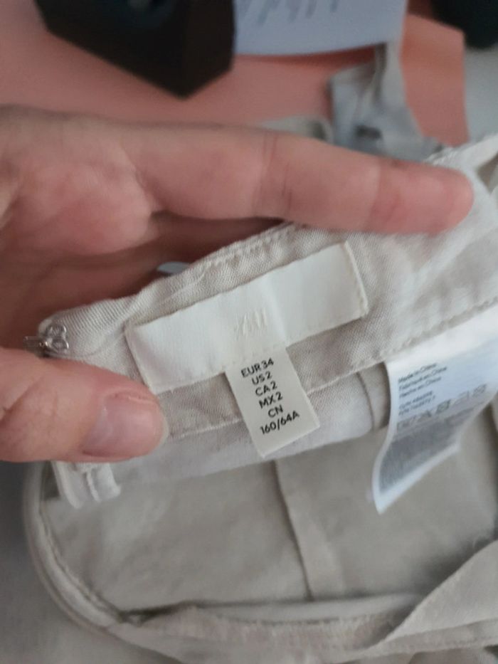 Jupe beige en lin - photo numéro 6