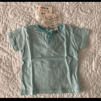 T-shirt rayé bleu Du pareil au même  taille 6 mois Neuf