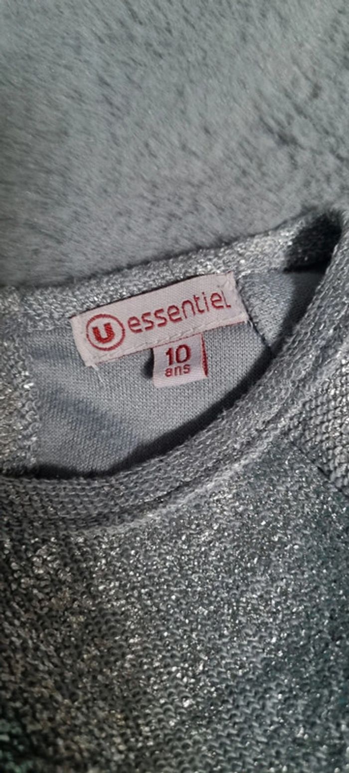 Sweat gris pailleté 10 ans - photo numéro 3