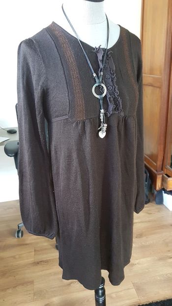 Robe pull marron T2