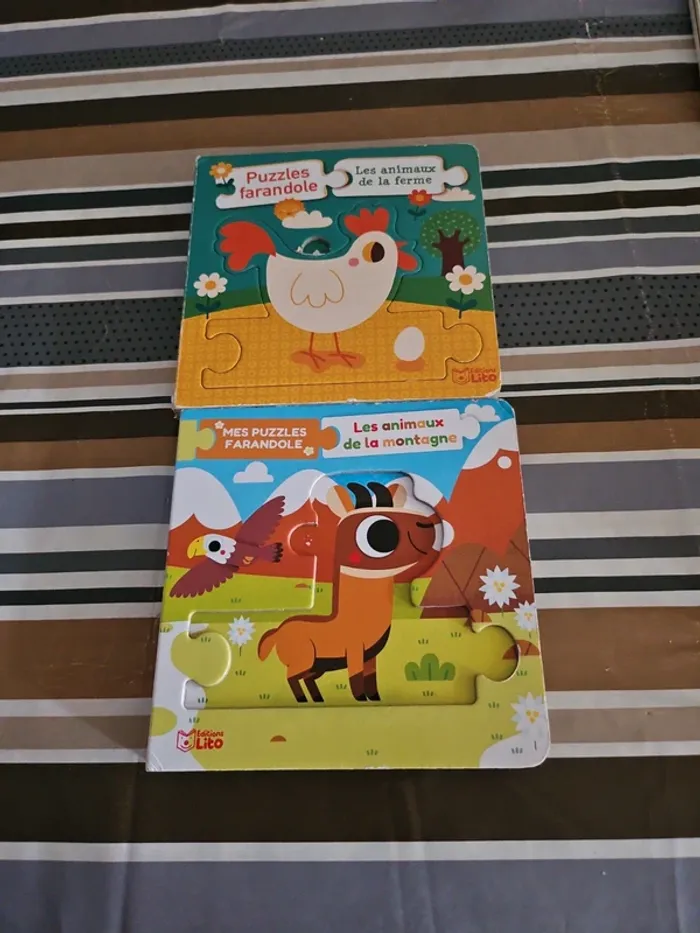 Lot de 2 livres puzzles farandole