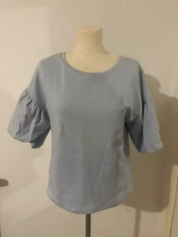 Pull H&M bleu clair manches bouffantes – Taille S