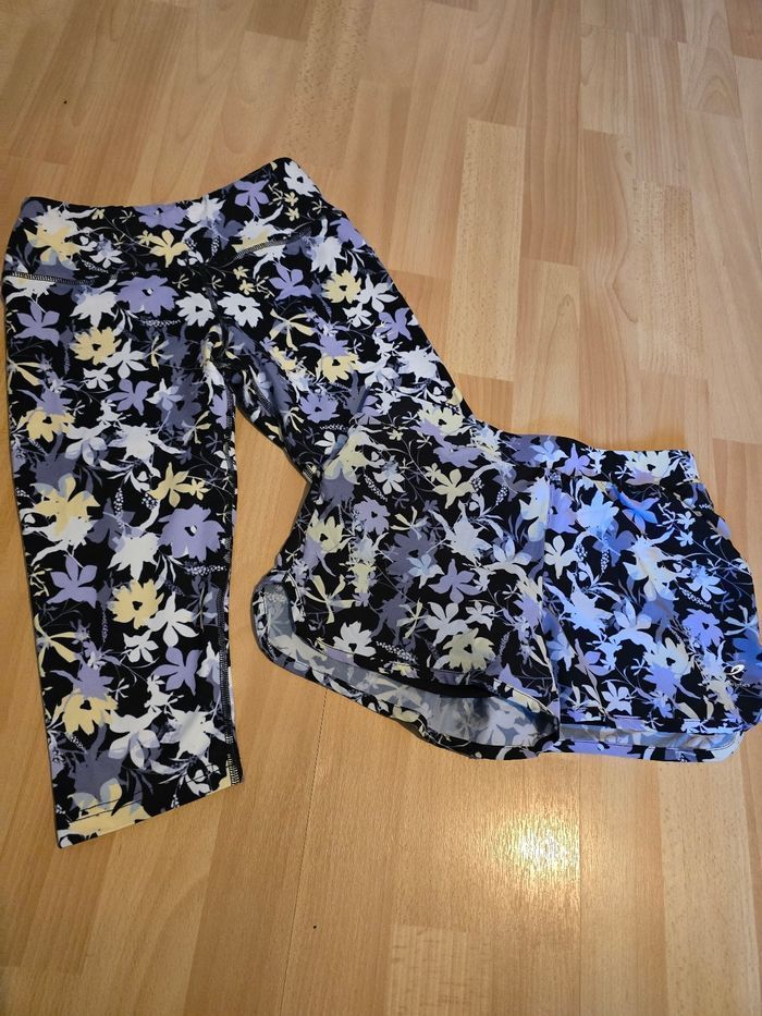 Ensemble😍⚘️ legging et short de sport 10 ans fille⚘️😍