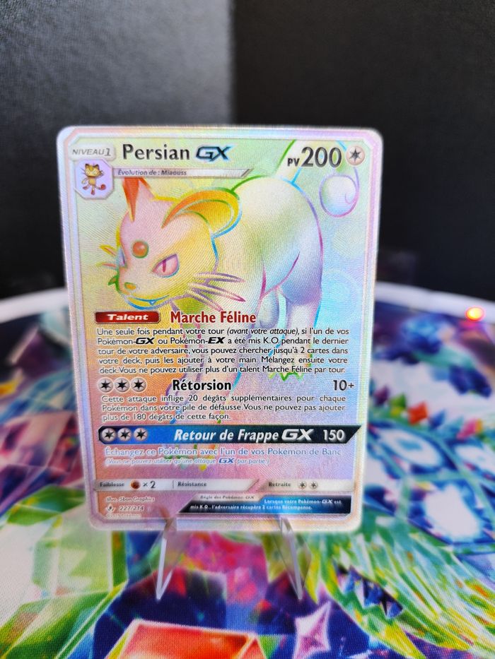 Carte pokémon 🇨🇵 Persian GX 227/214 soleil et lune - photo numéro 2